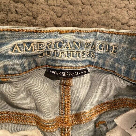 American Eagle Light Washed Jean Shorts Sz 0 - Picture 9 of 12